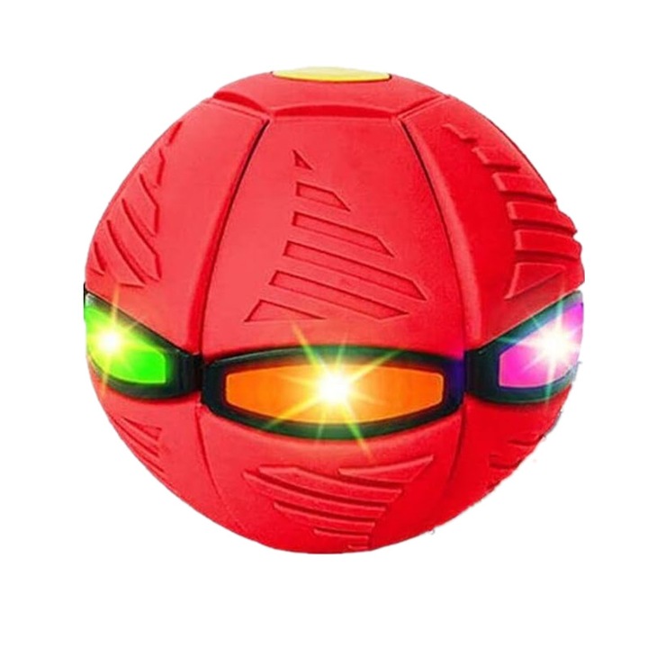 EZGETOP® играчка магическа топка, с 6 светодиода, тип НЛО, червена
