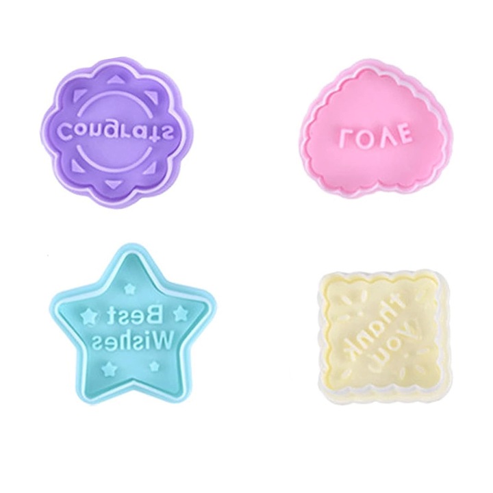 Matrita pentru prajituri, silicon stea, inima, biscuite, floare