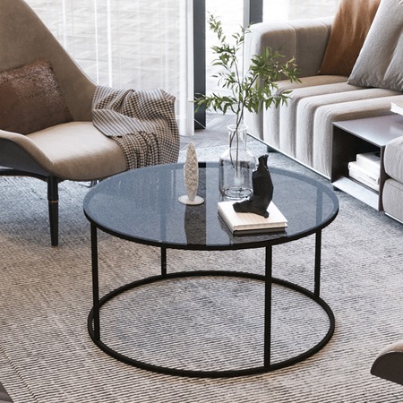 Masuta de Cafea Asi Home Startis, 80 cm x 45 cm x 80 cm, Negru