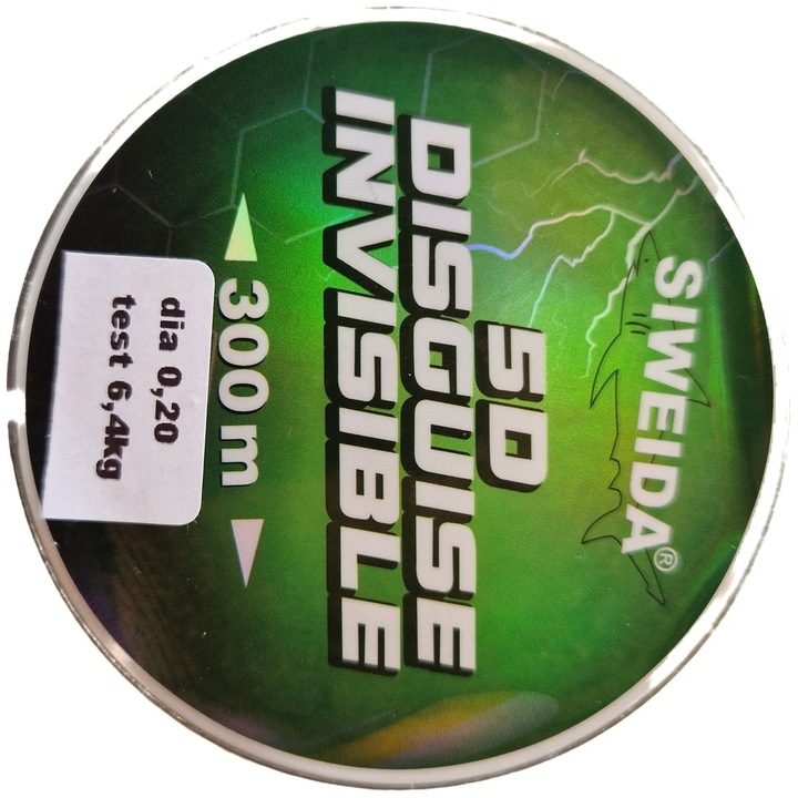 Fir monofilament 5D Siweida 300m Disguise Invisible, 300m, 0.20mm, 6,4kg