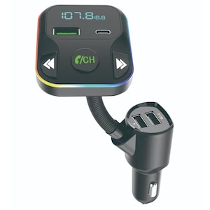 Adaptor radio wireless pentru masina HM02 cu player MP3, transmitator FM, kit hands-free, incarcator USB si afisaj digital