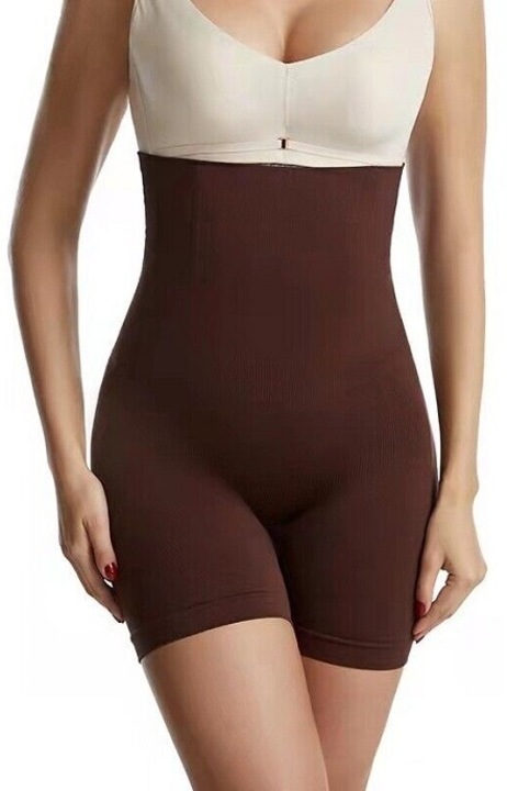 Formáló nadrág, rugalmas csúszásmentes derékpánttal, elasztán/nylon, Barna