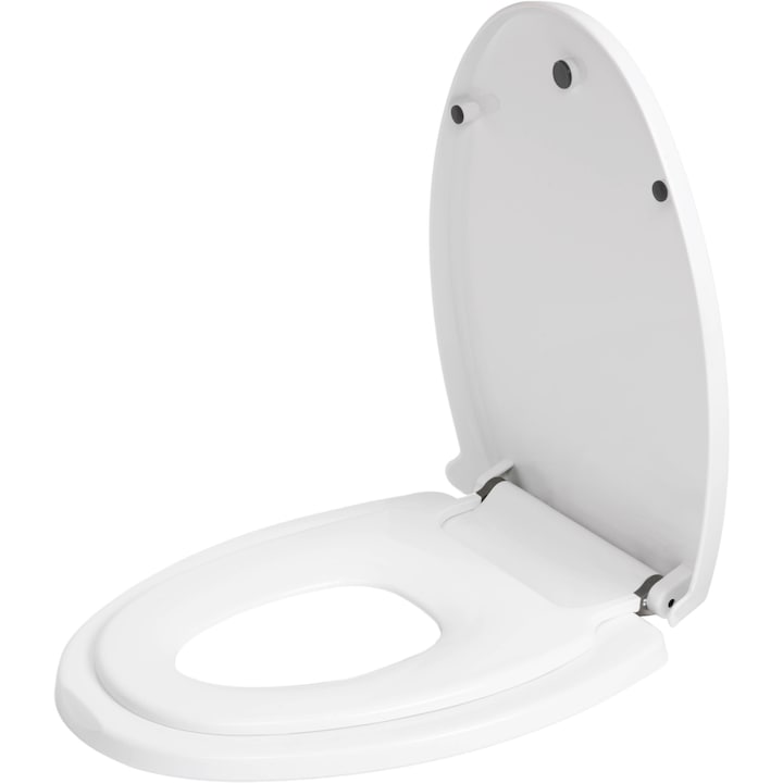 Capac WC ZAFIT® cu reductor si inchidere lenta Soft Close, 2 in 1 Adulti si Copii, Universal, compatibil cu toate vasele de toaleta