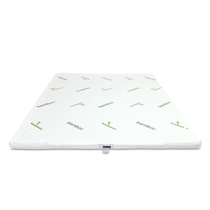 Topper Memory 3+3cm, 90x200, Husa Bio Bamboo Detasabila, Amo Dormire