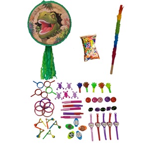 Pinata spider cu 52 de accesorii de petrecere, Pinastar, 50 de jucarii, bat  si confetti 