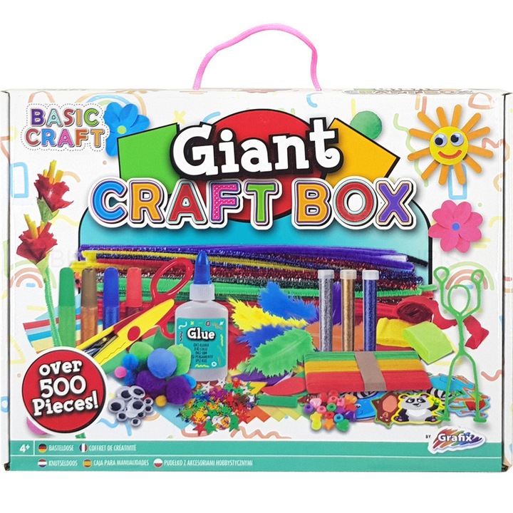 Set creativ, Grafix, Giant Craft Box, peste 500 de piese, 4+ ani