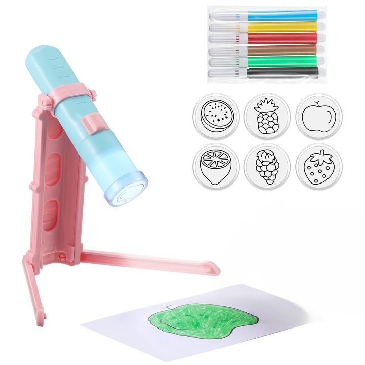 Proiector holografic de urmarire si desen pentru copii Alte personaje Roz Invatare