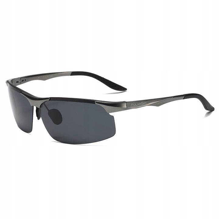 Ochelari de soare POLARSKY SPORT, aluminiu, polarizare, gri, unisex