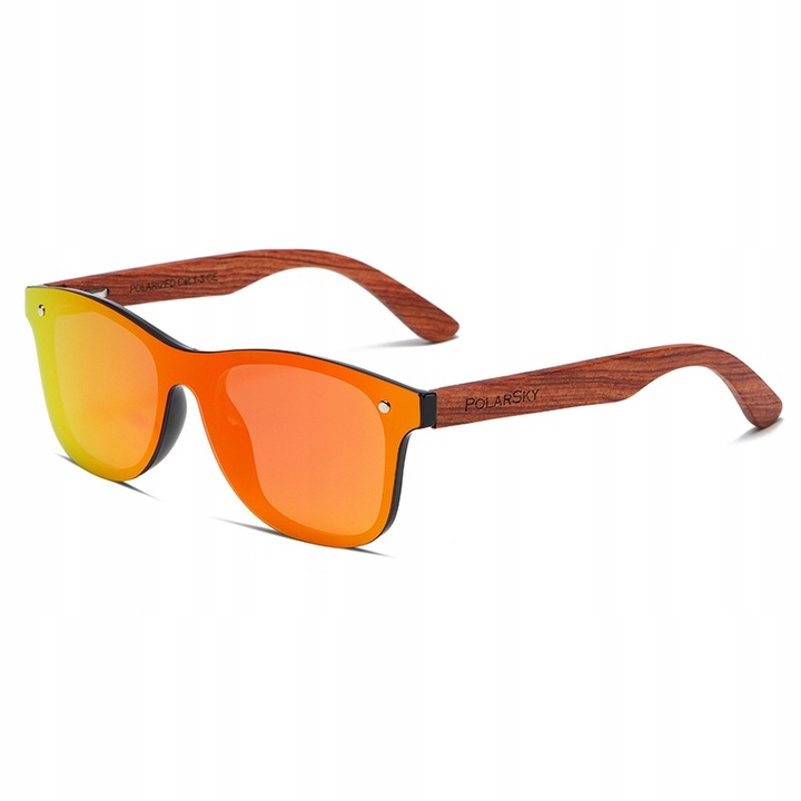 Ochelari de soare pentru barbati, Polarsky, Lemn, Polarizata, UV400, Multicolor