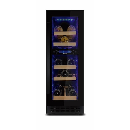 Vitrina de vin incorporabila Pando PVZB 30-16, 16 sticle, 52 l, 2 zone de racire