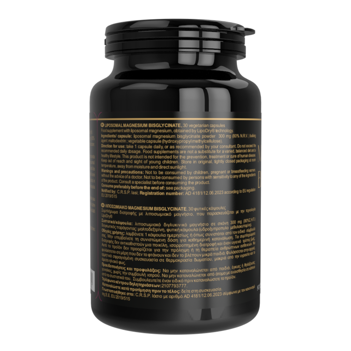 Vita Code Lab Étrend-kiegészítő Magnesium Bisglycinate Liposomal 300 mg, 30 db növényi kapszula