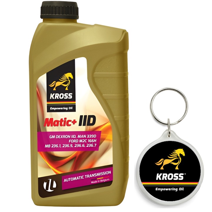 Set ulei transmisie automata Matic +IID Dexron II P41051-KRO001 sintetic si breloc Kross, 1L