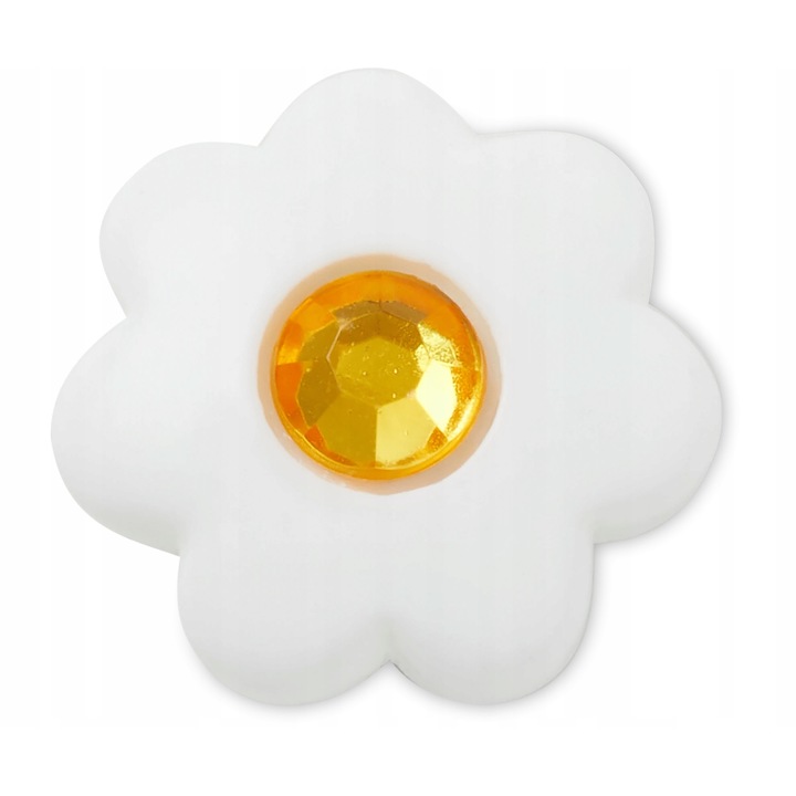 Crocs kiegészítő Jibbitz, fehér virág, többszínű