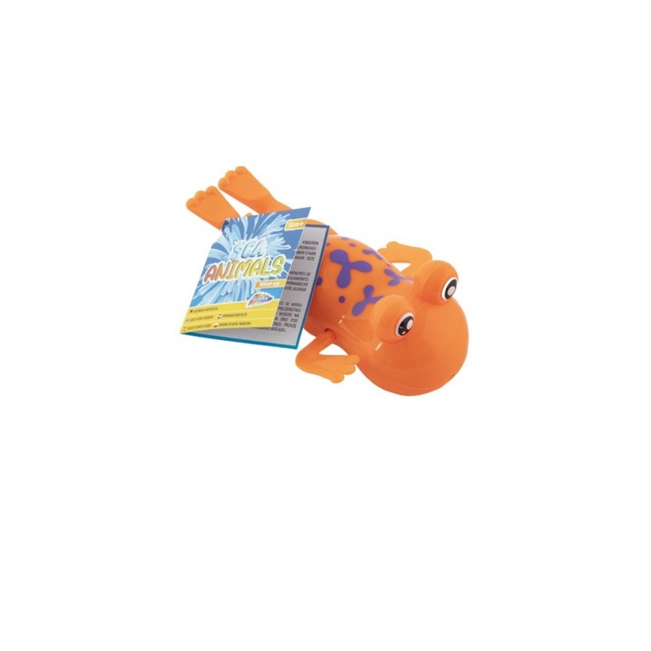 Интерактивна играчка, Grafix, Sea Animals Wind-up Frog, 12 см, плува във вода, 3+ години