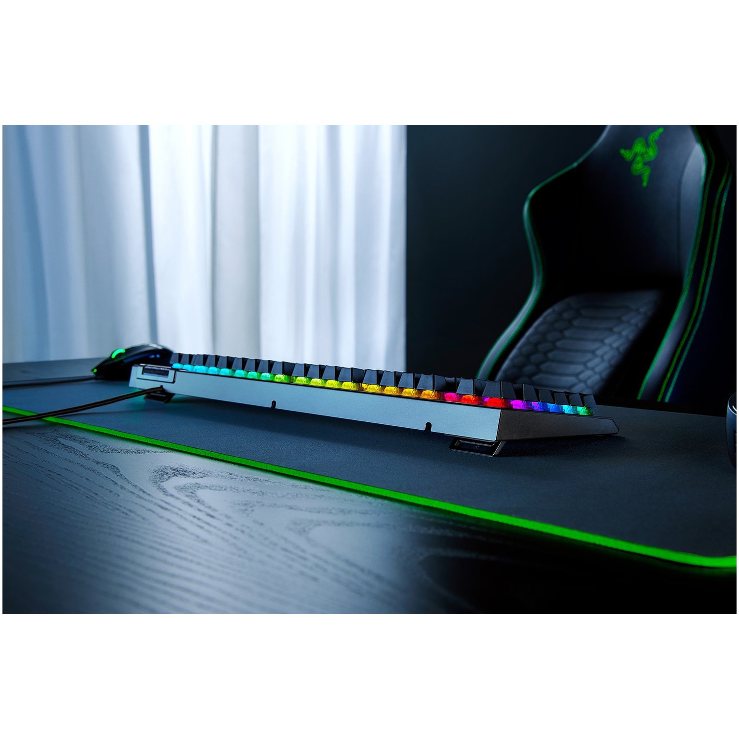 Tastatura mecanica gaming BlackWidow V4 X (Yellow Switch), layout US ...
