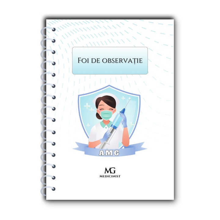 Caiet A5, MG Medicinist, Foi de Observatie Pacienti, Asistenta Medicala Generala, 80 file