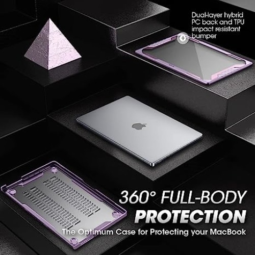 Carcasa laptop Supcase compatibila cu Macbook Pro 14", Policarbonat, Roz
