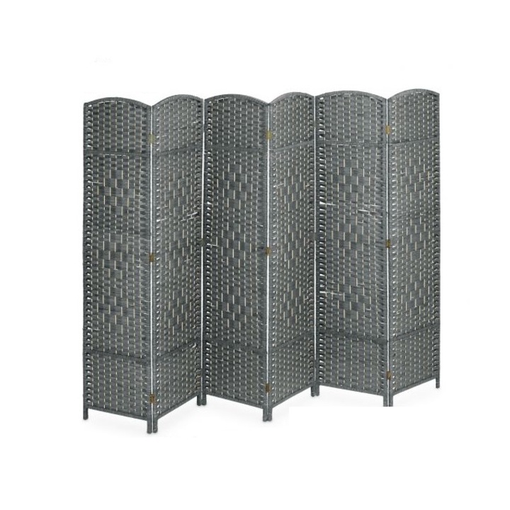 Paravan de camera Relaxdays, Gri, 241x170 cm