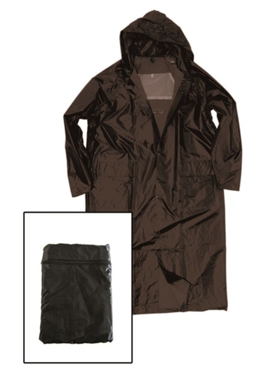 Palton dama Mil-tec, impermeabil, cu gluga, negru, L