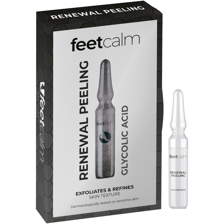 Fiole petru picioare Feet Calm,exfoliante, 7x2 ml