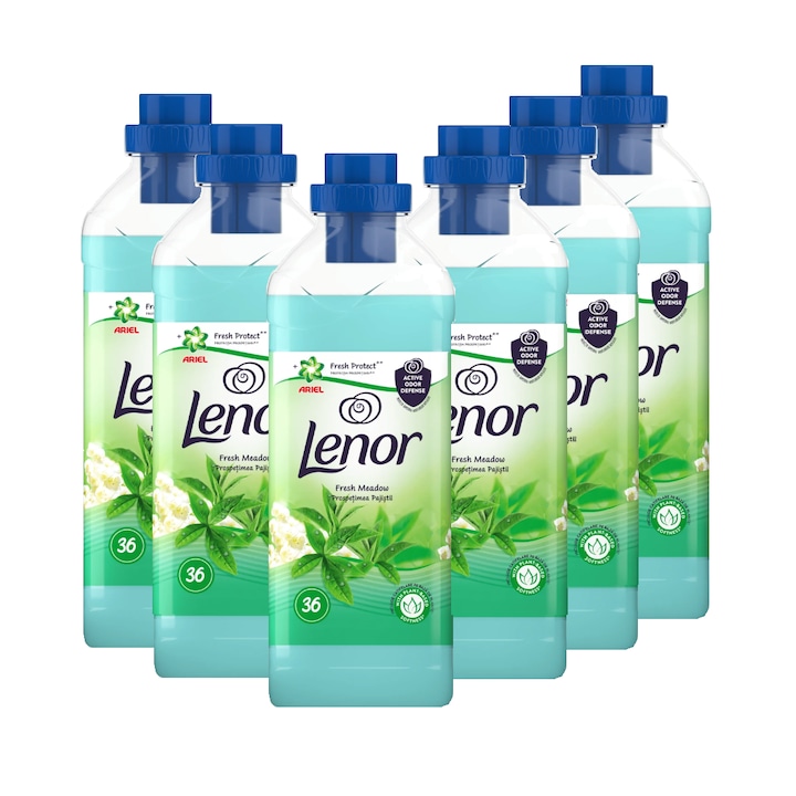Комплект от 6 бр. Lenor Fresh Meadow омекотител, 900 мл, 216 пранета