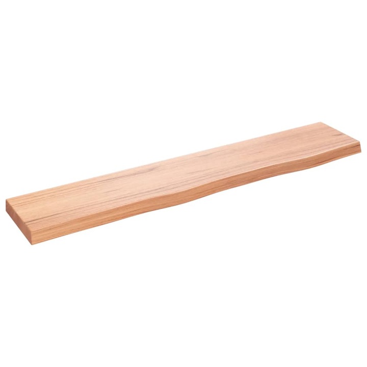 VidaXL világosbarna kezelt tömör tölgyfa fali polc 100x20x4 cm 363678