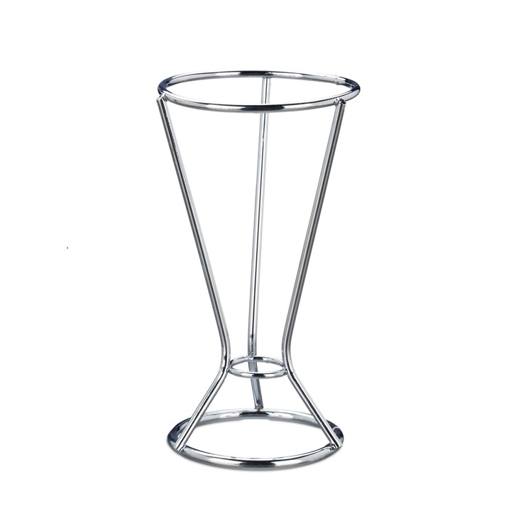 Suport pentru cartofi prajiti din otel inoxidabil, set de 2, argintiu, 16 x 9,5 cm