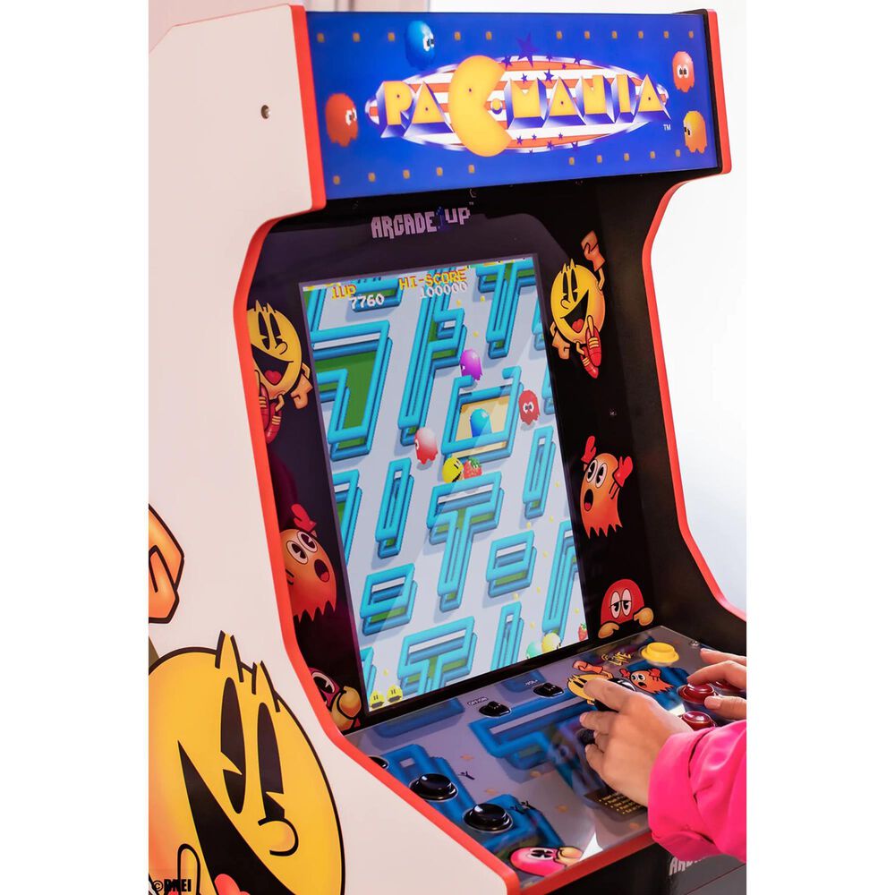 Consola verticala 14 jocuri ARCADE1UP, BANDAI NAMCO LEGACY™, H 146 cm, single player, iluminare Marquee, grafica originala, display color 17 inch, online leaderboards, difuzor extern, multicolor
