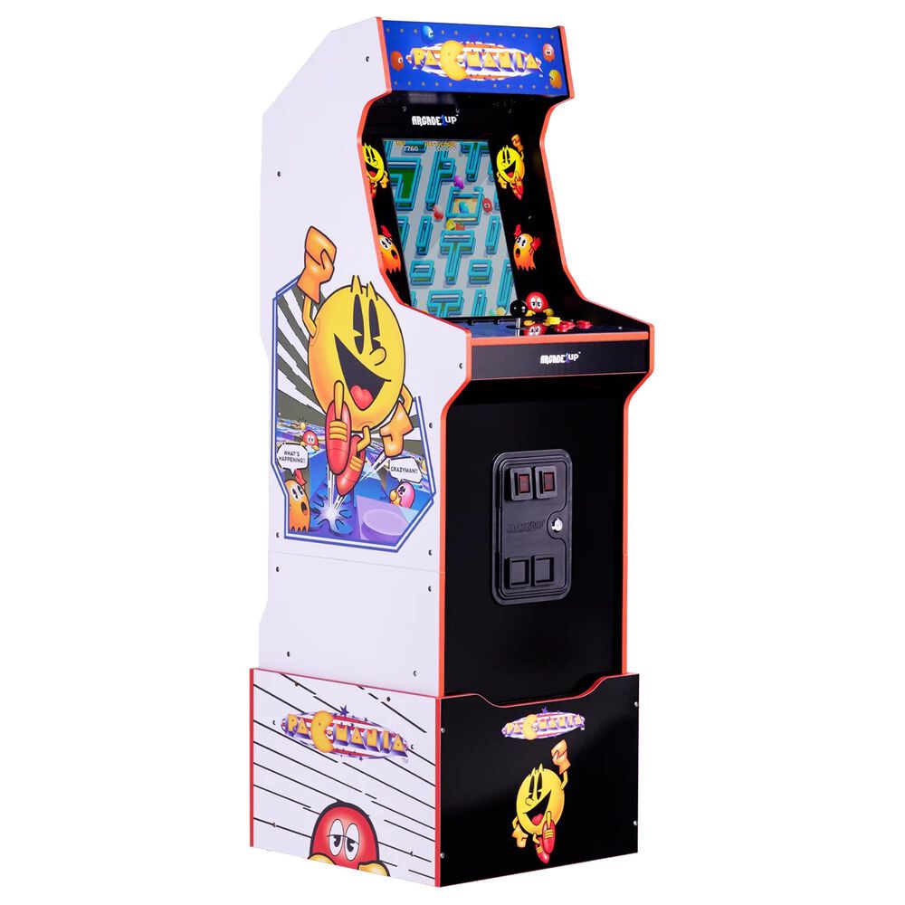 Consola verticala 14 jocuri ARCADE1UP, BANDAI NAMCO LEGACY™, H 146 cm, single player, iluminare Marquee, grafica originala, display color 17 inch, online leaderboards, difuzor extern, multicolor