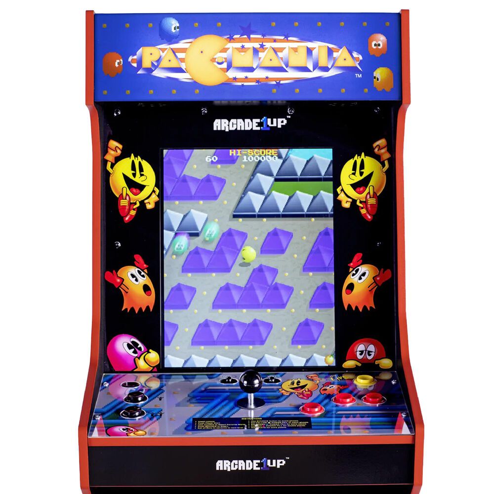 Consola verticala 14 jocuri ARCADE1UP, BANDAI NAMCO LEGACY™, H 146 cm, single player, iluminare Marquee, grafica originala, display color 17 inch, online leaderboards, difuzor extern, multicolor
