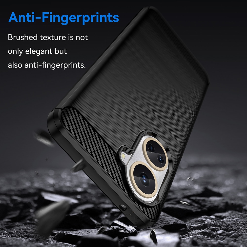 Husa pentru Huawei nova 10 SE Techsuit Carbon Silicone Negru