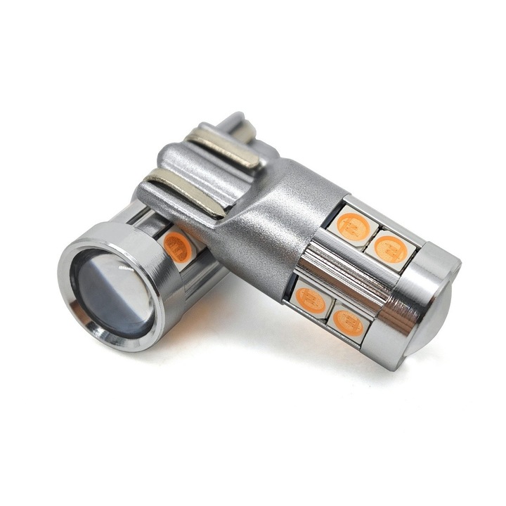 Set 2 becuri auto motoLEDy LED W5W, T10 12-24V CANBUS 500lm Violet