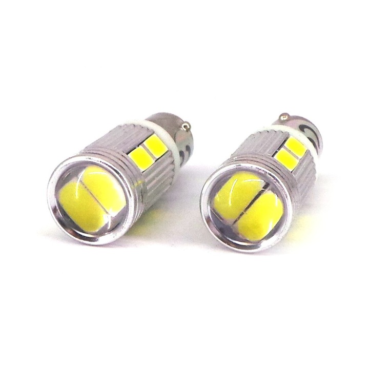 Set 2 becuri auto motoLEDy LED BA9S, T4W CANBUS 12V 400lm