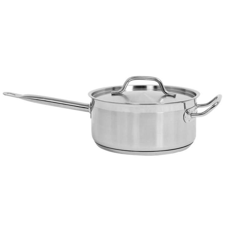 Fazék fedővel és fogantyúval, professzionális használatra Yato Gastro 24x11cm, űrtartalom 5l, Élelmiszer minőségű rozsdamentes acél