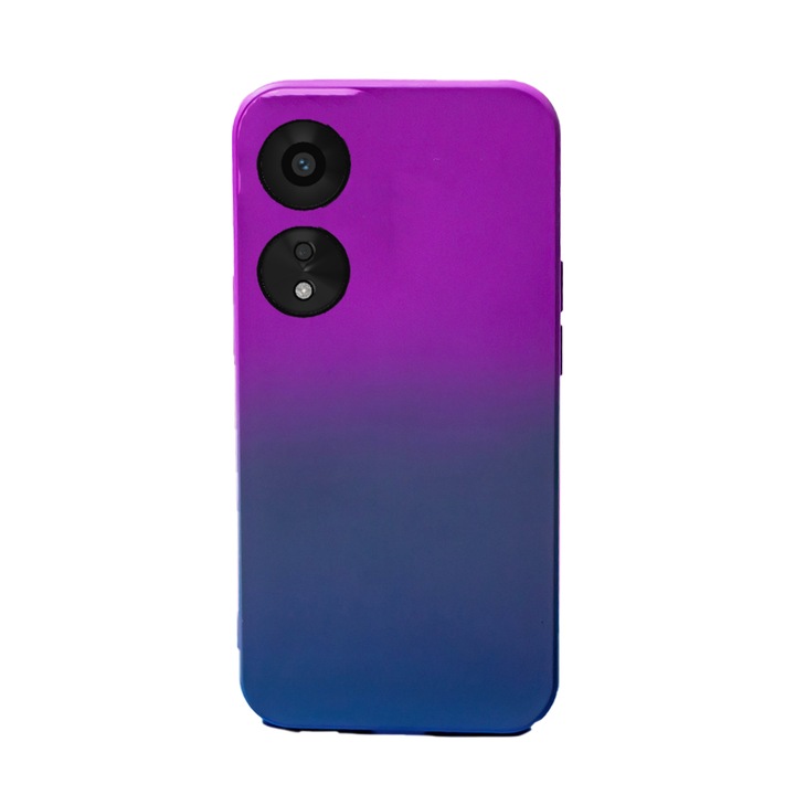 Husa Tropycal Gradient Silicone, Compatibil cu Oppo A78, din silicon Flexibil, Degrade, Mov/ Violet