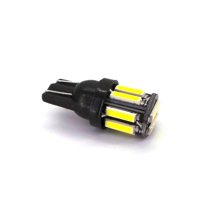 Set 6 becuri auto motoLEDy LED T10, W5W CANBUS 12V 250lm