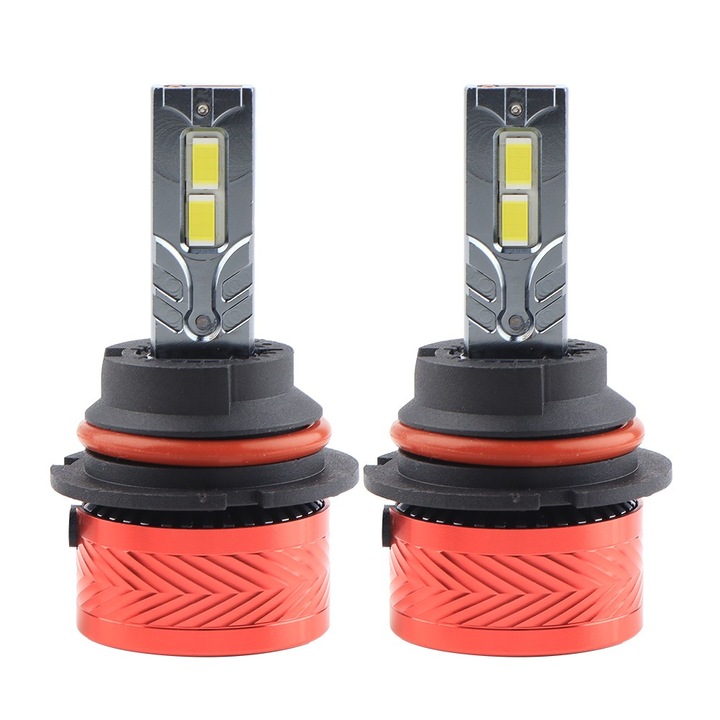 2 db Techstar® P14 Auto LED-es készlet, 9007, 120 W, 18000 lumen, 6000 K, 12-24 V, sugárszög 360°, CSP 3570, Canbus, alumínium radiátor, hűtéstechnika, ezüst