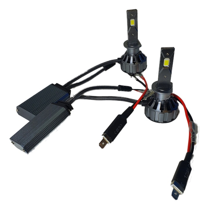 Set 2 becuri H1 led model V20 120w pe bec cu CANBUS 12.000 lumeni soclu H1