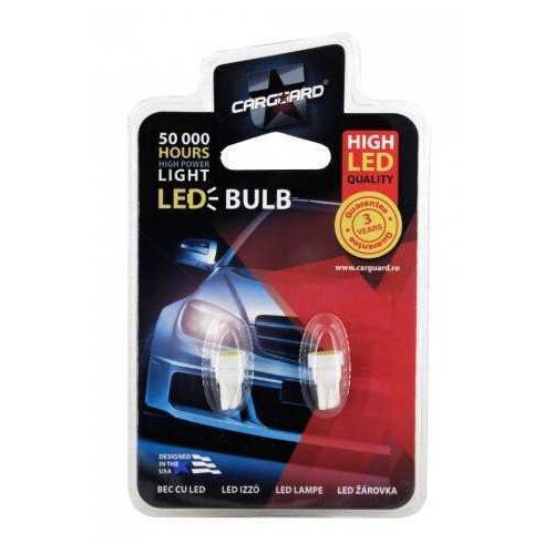 Bec LED Pozitie 12V 1W COB 18 chipuri T10 5W5 90lm 2buc set Carguard ...