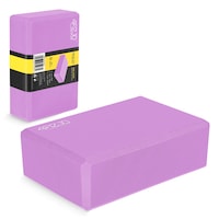Caramida fitness, Cub de yoga, Bloc de yoga si Pilates Spuma EVA, 4FIZJO, Spuma, 23 x 15 cm, Violet