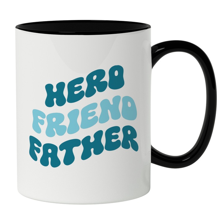 Cana Cu Text In Engleza Hero Friend father, Cel Mai Bun tata, Iubitorii De Familie, 330 ml