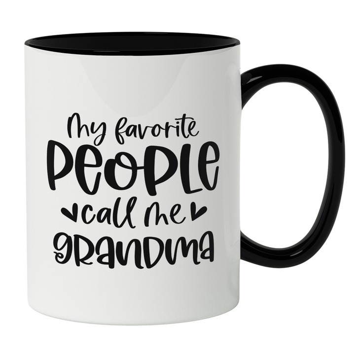 Cana Cu Text In Engleza My Favorite People Call Me Grandma, Bunica, Cea Mai Buna Bunica, Iubitorii De Familie, 330 ml