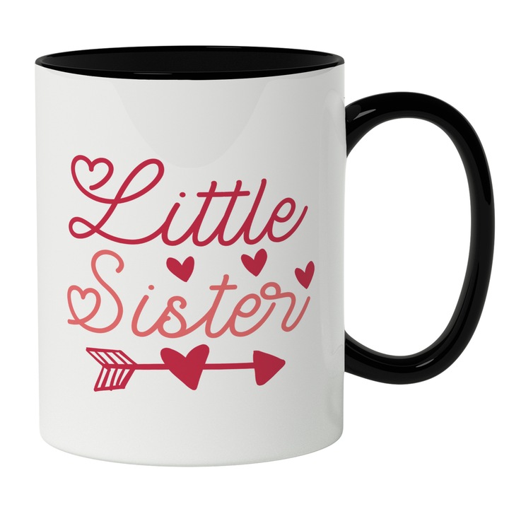 Cana Cu Little Sister, Cea Mai Buna Sora, Surori Si Cele Mai Bune Prietene, Inimoare Rosii, Iubitorii De Familie, 330 ml