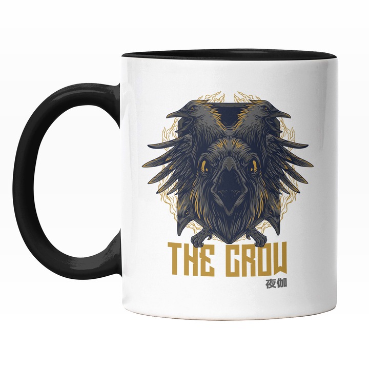 Cana Cu Corb In Zbor Portret Zoom, Text In Engleza The Crow, Text Chineza, Iubitorii De Natura, 330 ml