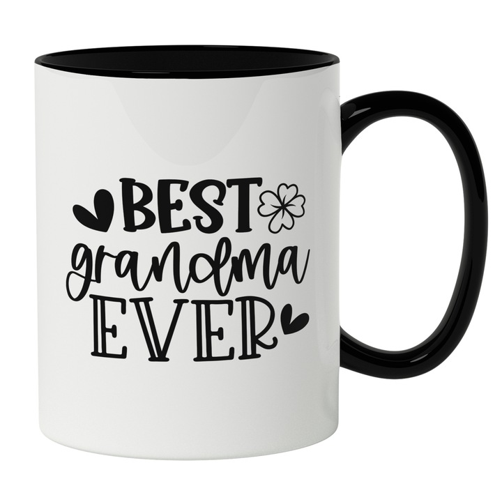 Cana Cu Text In Engleza Best Grama Ever, Bunica, Cei Mai Buni Bunici, Iubitorii De Familie, 330 ml