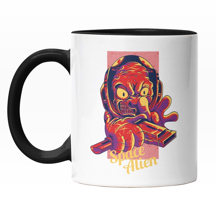 Cana Cu Astronaut Urat Rosu, Text In Engleza Space Alien, Iubitorii De Filme Sf, 330 ml