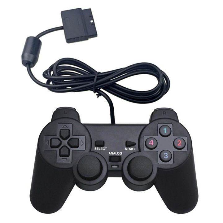 Controller Gamepad, ZakupyTV, Wireless, Pentru PS2, Negru