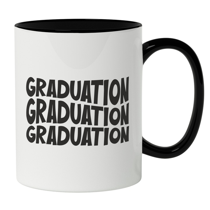 Cana Cu De Absolvire, Absolvent Facultate, Scoala, Text In Engleza Graduation, Ilustratie, Unica, Creativitate, 330 ml