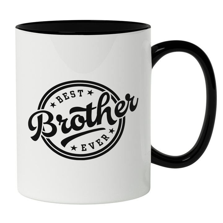 Cana Cu Text In Engleza Best Brother Ever, Cel Mai Bun Frate, Fratele Mai Mare, Best Friend, Iubitorii De Familie, 330 ml