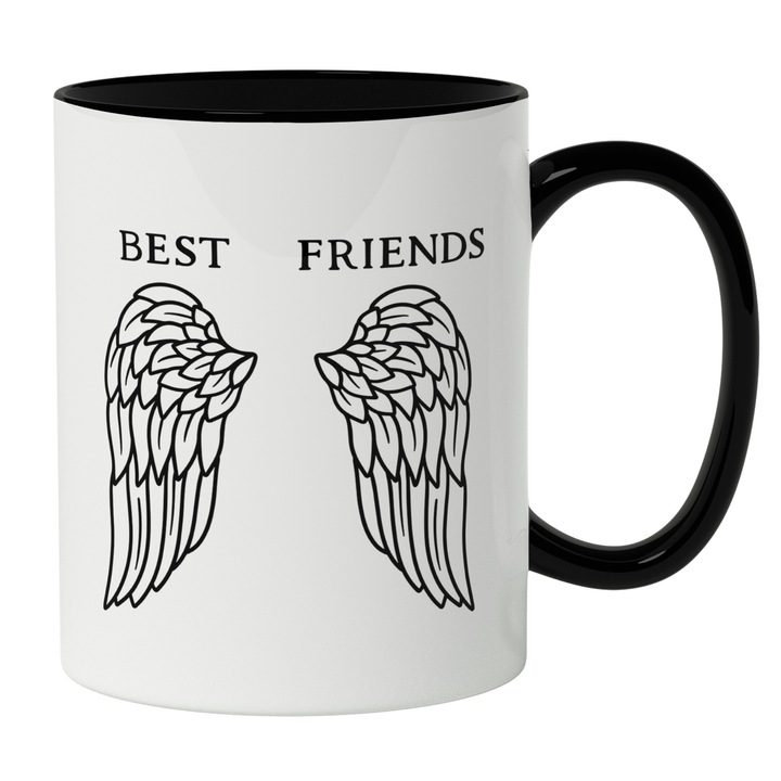 Cana Cu Text In Engleza Best Friends Wine Forever, Aripi DE Inger Basic, Cei Mai Buni Prieteni Pe Viata, Iubitorii De Relatii S Prieteni, 330 ml